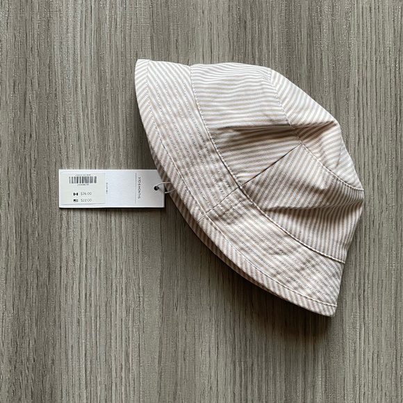 NWT Janie and Jack Gingham Bucket Hat & NWT Striped Palm Bucket Hat White 3-6M - Picture 12 of 14